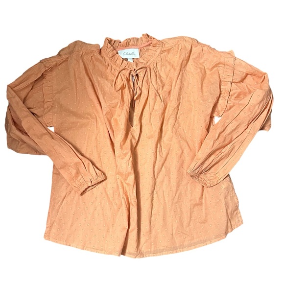 Cleobella Phoenix Ruffle Collar Swiss
Dot Long Sleeve Blouse Size Small - Picture 9 of 13